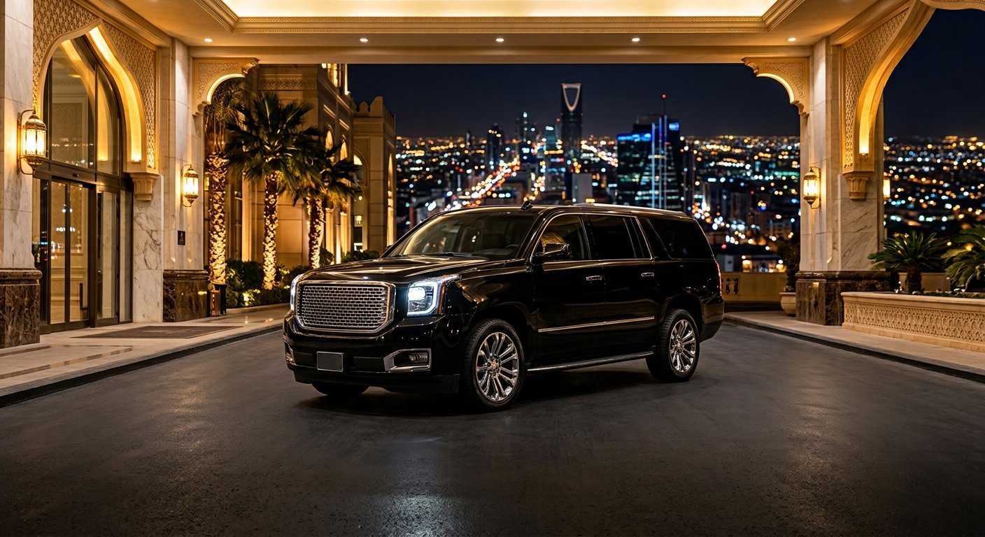 GMC Yukon XL VIP - 7 Seater Luxury rental in Riyadh with driver — 800 SAR per day — Aura Bus Rental